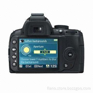 DSLR Digital Camera with AF-S 18 to 55mm VR Lens Kit, Measures 126 x 97 x 64mm